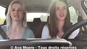 Defi Inconnu - Lucky Guy’s First Time Sucked By Two Girls! They Drain Him On Roadside!