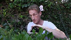 Naomi Woods In Bikini Gives Blowjob And Gets Muff Diving Outdoors