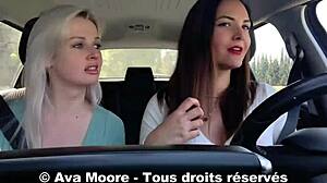 Defi Inconnu - Lucky Guy’s First Time Sucked By Two Girls! They Drain Him On Roadside!