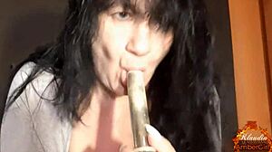 klaudiaambergirl intensely masturbates in lingerie, big tits on display