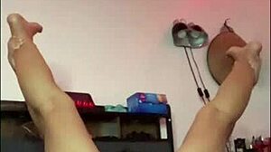 Horny Latina Stretches And Masturbates On Bed