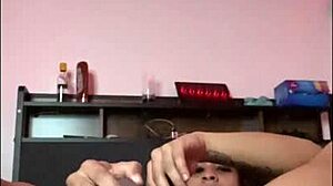 Horny Latina Stretches And Masturbates On Bed