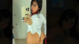 Latina beauty tries on risqué outfits publicly