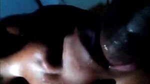 African Teen 18+ Slobbering on My Dick with Phat Lips