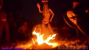 Slut magic - bouncing tits in slow motion at the cemetery