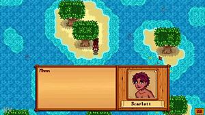 Scarlett rides in Stardew Valley mod