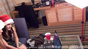 Ho Ho Ho! Hot College Chicks in Florida Play with Dildos Together