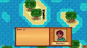 Scarlett rides in Stardew Valley mod