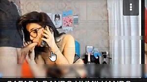 Hot Latina flashes in public fitting room with BBC toy!