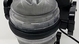 demonstrating the rubjoy robot for masturbation