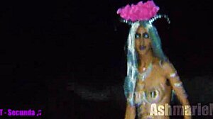 Slut magic - bouncing tits in slow motion at the cemetery