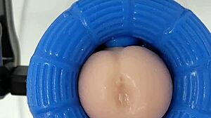 demonstrating the rubjoy robot for masturbation