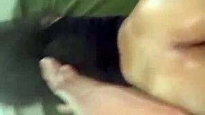 A girl with big ass was fucked by a huge dick