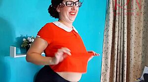 vintage french secretary teases with pussy flash on office security cam footage.