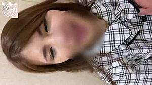 i'm shocked at this japanese babe deepthroating in office, she's a monster at blowjobs