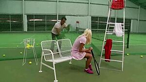 Blonde Mommy Teases With Tight Ass And Blowjob