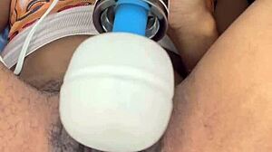 Hey, watch me edge my hairy ebony pussy real close!