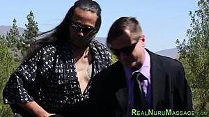 nuru masseuse mouth jizzy