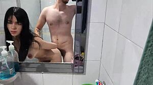 Brutal Bathroom Sex with Hot Petite Laura Unleashed