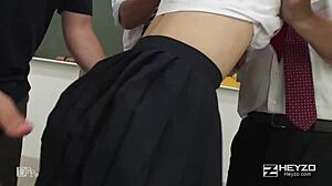 Japanese Camp Girl Slips into Wet Lotion Play?