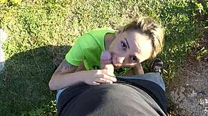 Barbara Alves Falls on Big Dick on Beach Trail!