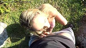 Barbara Alves Falls on Big Dick on Beach Trail!