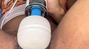 Hey, watch me edge my hairy ebony pussy real close!