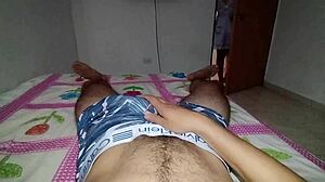 Stepsister in babydoll rides POV.