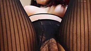 Bad Dragon Close Up Pussy Riding Big Cock With Wet Cum And Sneakers