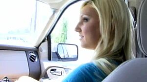 Kendra Devon, cute skinny blonde, rides cock and eats cum.