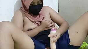 viral video of hijab teacher with big breasts masturbating in arab style.