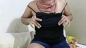viral video of hijab teacher with big breasts masturbating in arab style.
