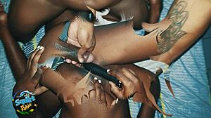 Transsexual threesome with best friends!