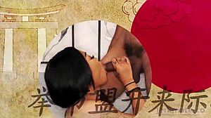 asian pornstar morgan lee deepthroats monster cock