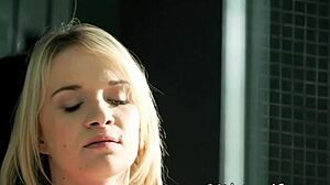 Beautiful European Model Fingers Herself Outdoors!