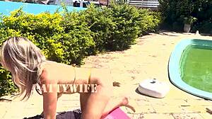 Wife WAITS for husband to LEAVE, then FUCKS pool cleaner