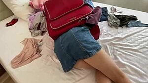 Stepsister Stuck in Suitcase with Boss and Babysitter
