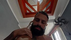 Putting Cock in Hot Brunette's Pussy – Ebony Beauty Takes Monster Cock