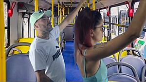 Jovem student is fucked on the bus in public