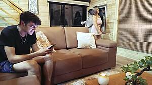 My stepmother forces me to get intimate for her friend