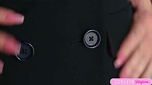 sophia smith teases in wet uniform during bath time