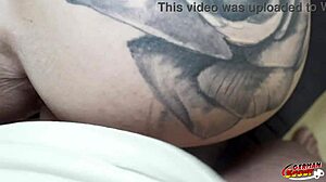 German Scout bangs inked cougar Sara Deluxe at first casting. Big ass takes it hard!