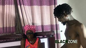 she feels me deep inside her narrow ass in bedroom costume scene