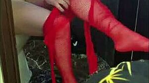 BBW Mother-In-Law Gives Sloppy Blowjob To Stepson