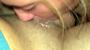 Blowing bubbles while being deep throat fucked