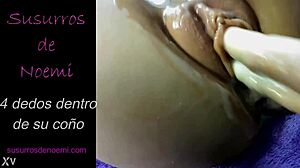 four fingers deep inside wet pussy massage.