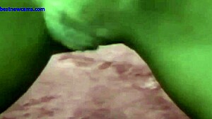 Nerdy girl performs on webcam for bestnewcams.com in an amateur show.