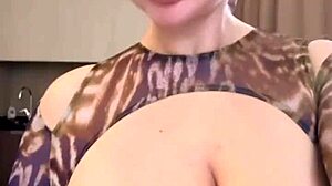 Bold spill on wet big natural tits