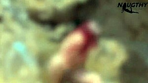 hot milf fingers herself outdoors again?