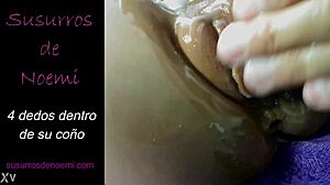 four fingers deep inside wet pussy massage.